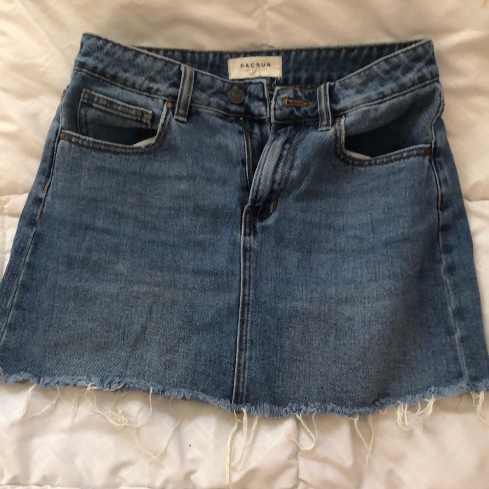 Pacsun distressed denim skirt